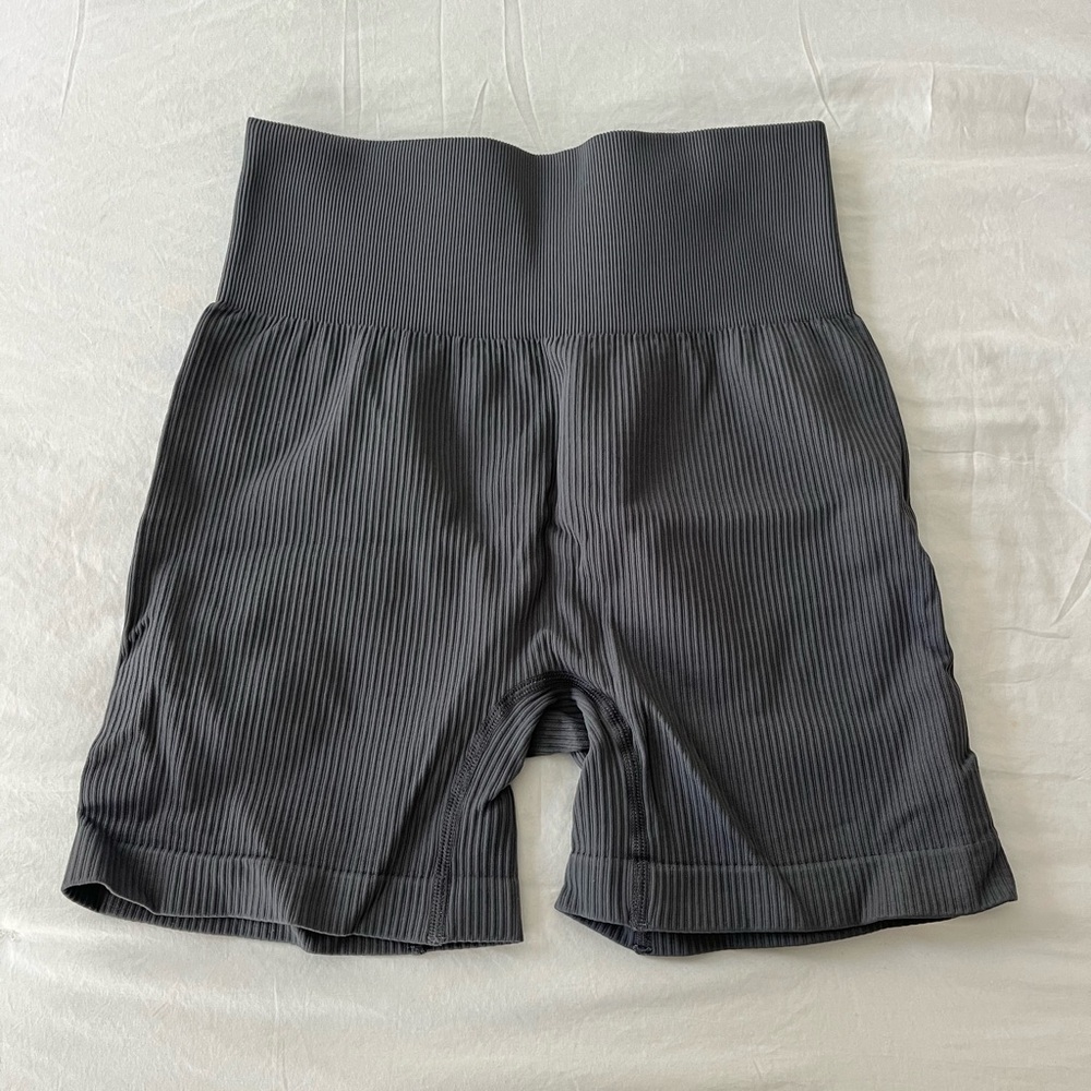 Amazon Women's Ribbed Gray Bike Shorts